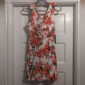 NWT- Pink Floral Haute Monde Dress- Size Small